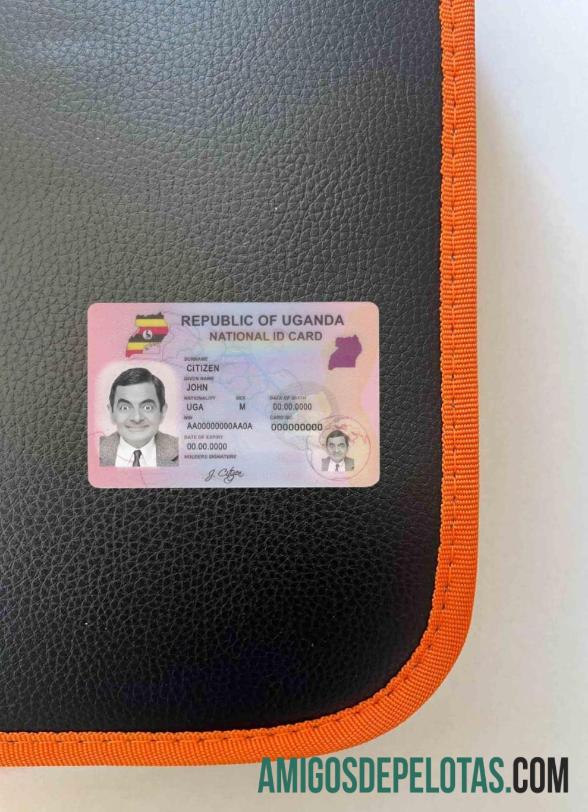 Uganda ID olhar de foto frente modelo